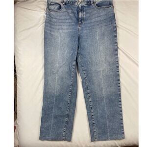 Talbots High Waist Relaxed Jean Medium Wash Blue Denim Size 14